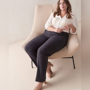 New With Tag Addition Elle Plus Size 28 Petite Dark Grey Straight Leg Ankle Pant